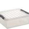 Q - line opbergbox 25 L wit transparant