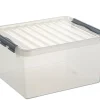 Q - line opbergbox 36 L wit transparant