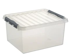 Q - line opbergbox 36 L wit transparant