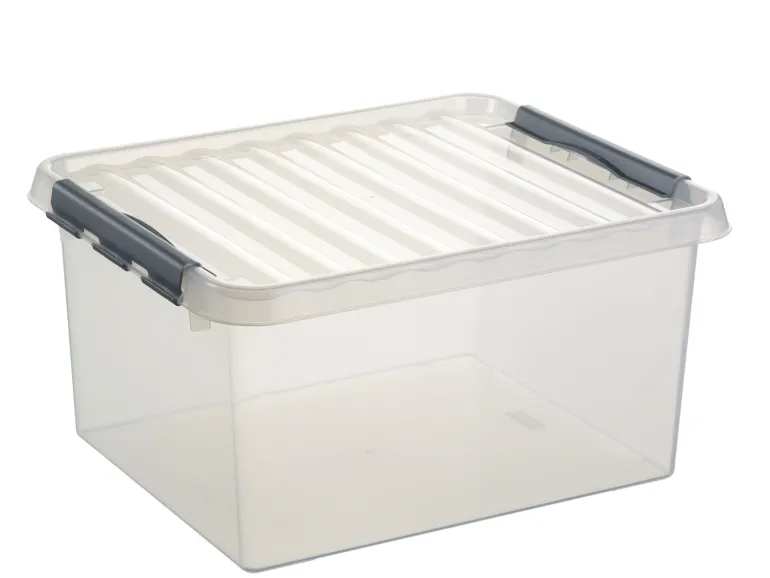 Q - line opbergbox 36 L wit transparant