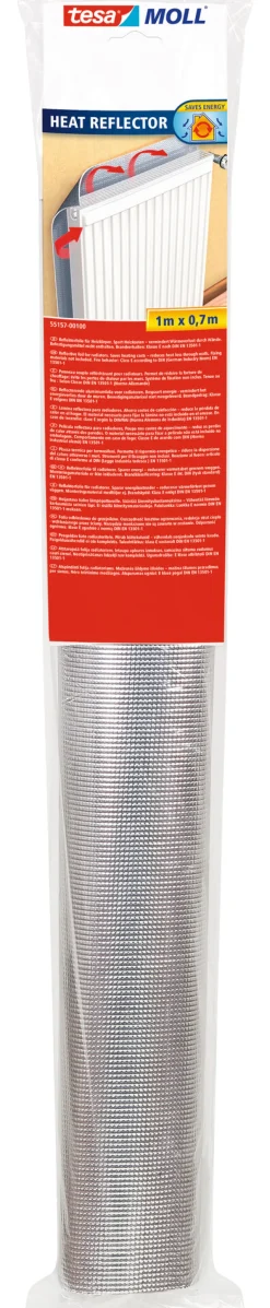 Radiatorfolie 100 cm x 70 cm aluminium