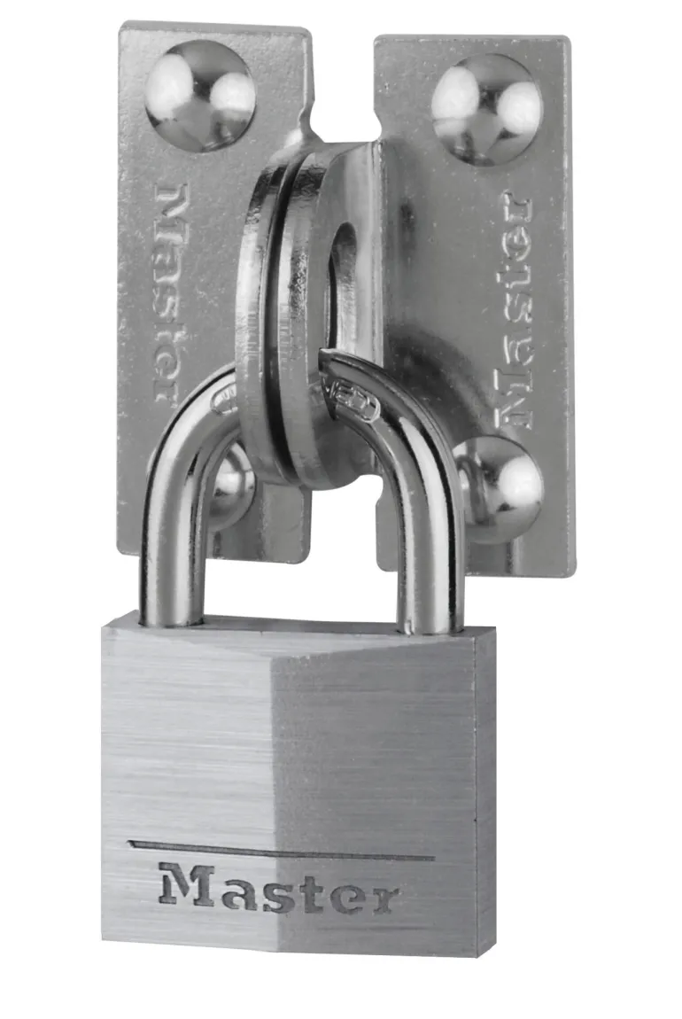 Rechthoekige oogplaat met hangslot 40 mm
