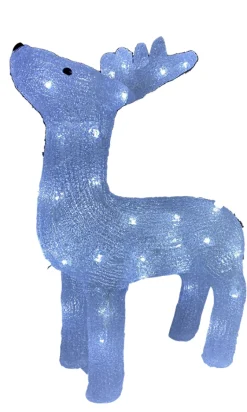 Rendier wit LED 49x13x36 cm