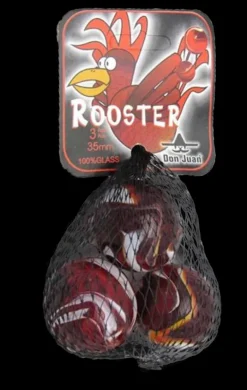 Rooster knikkers 3 stuks