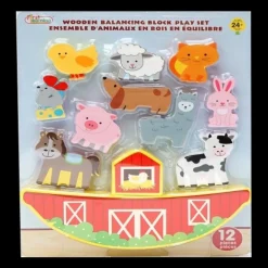 Set houten boerderijdieren