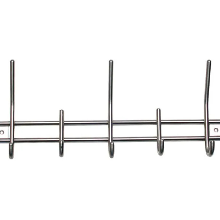 Sierhaak 2 kleine + 3 grote haken inox