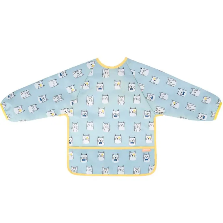 Slab lange mouw afwasbaar blauw