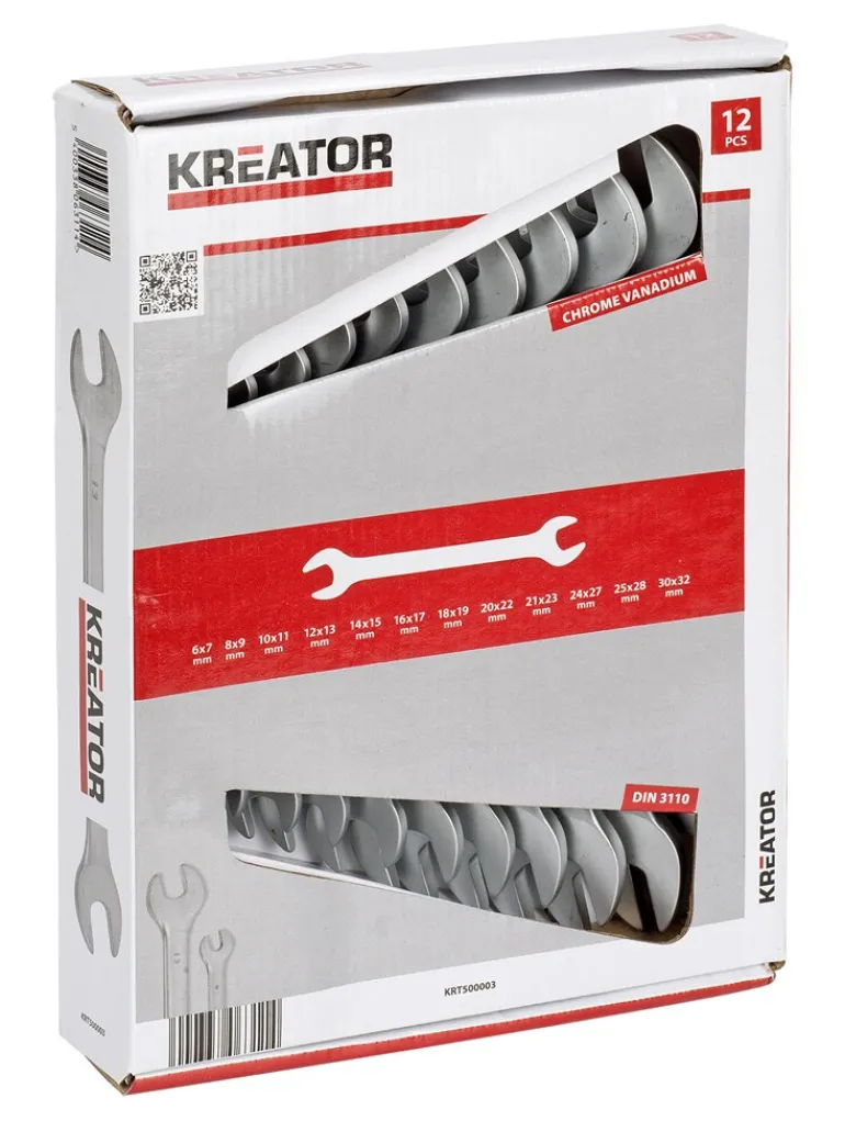 Sleutelset open 6-32 mm 12 stuks