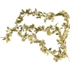 Slinger m/blaadjes goud 170cm