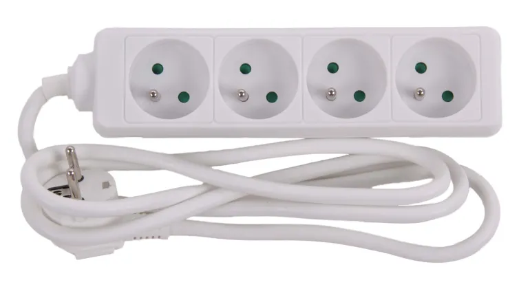 Stekkerblok met kabel 1,5 m wit 4 x 16 A