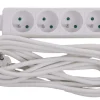 Stekkerblok met kabel 5 m wit 4 x 16 A