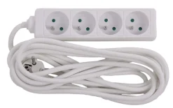 Stekkerblok met kabel 5 m wit 4 x 16 A