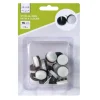 stoelglijder 18 mm zwart met wit 16 stuks
