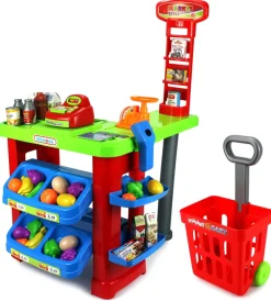 Supermarkt speelset 49x55x81cm met winkelwagen