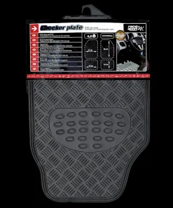 Tapijt rubber aluminium zwart