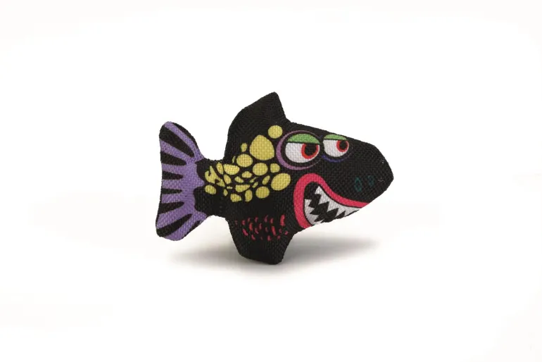 Textiel kattenspeeltje blackie 7,5 cm