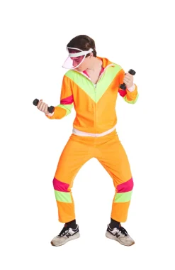 Trainingspak Man Fluo - Oranje/geel - Maat 54