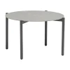 Tuintafel rond Johari - ?70xH72cm - Aluminium - Lichtgrijs