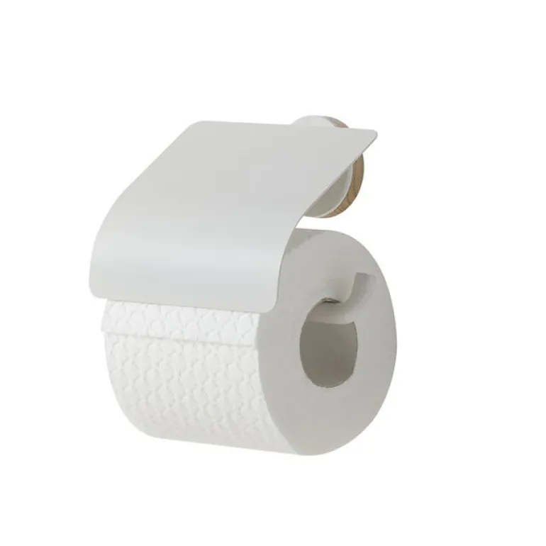 Urban toiletrolhouder met klep - wit