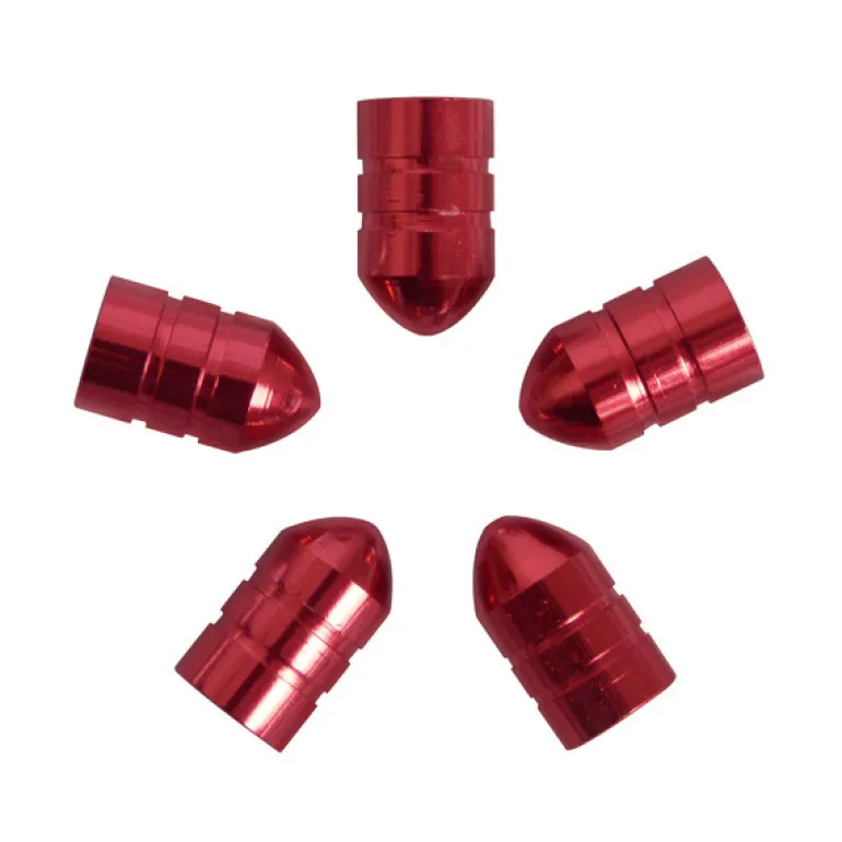 Ventieldoppen rood 5 stuks