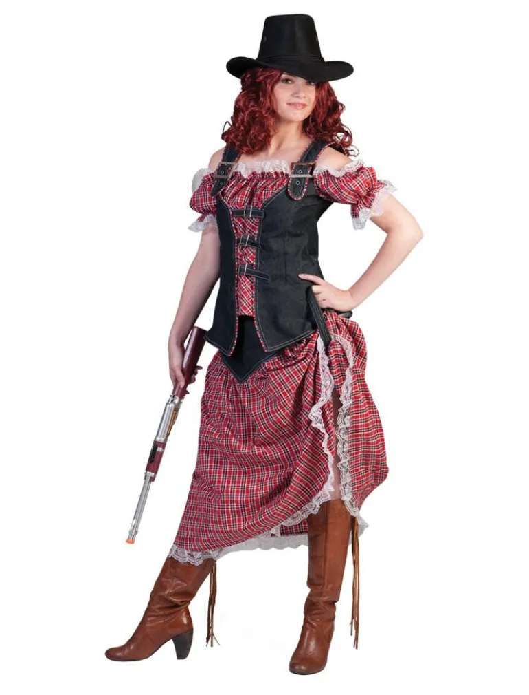 Verkleedjurk Cowgirl Denim Ranger Lang - Maat 40/42