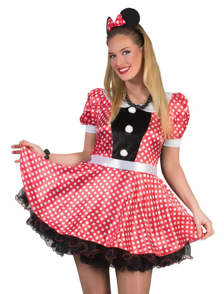 Verkleedjurk Minnie Muis Rood Polkadot - Maat 40/42