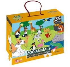Vloerpuzzel in de zoo 35 stuks