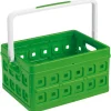 Vouwkrat met handgreep 24 L groen