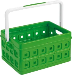 Vouwkrat met handgreep 24 L groen
