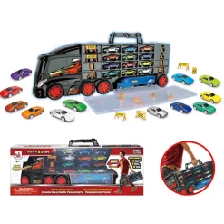 Vrachtwagen koffer zwart + 12 auto's