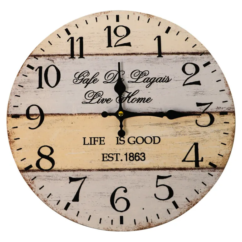 Wandklok Life is good 34 cm