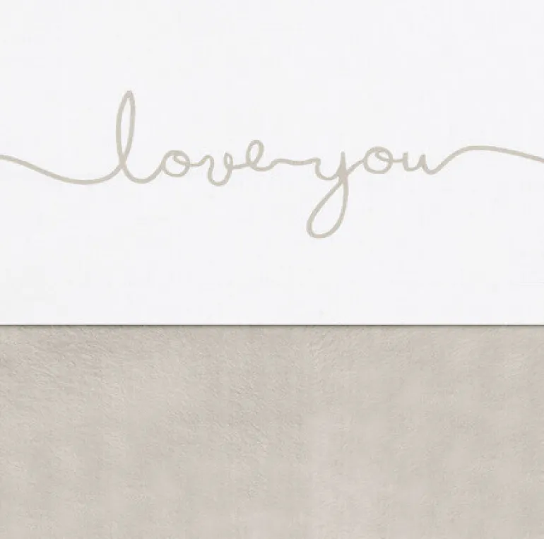 Wieglaken 75 x 100 cm Love You Nougat Katoen