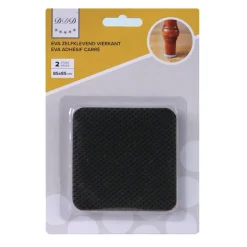 zelfklevend eva 85x85 mm zwart vierkant 2stuks
