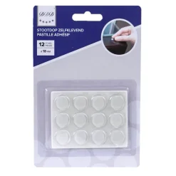 zelfklevend stootdop 18 mm transparant 12 stuks